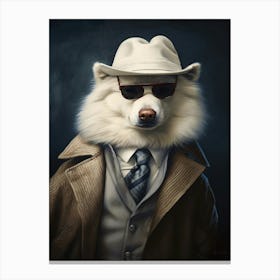 Gangster Dog American Eskimo 3 Canvas Print