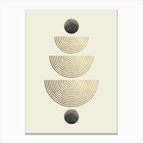 Golden semicircles 1 Canvas Print