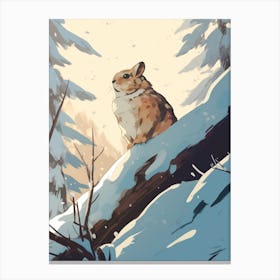 Winter Pika 3 Illustration Canvas Print