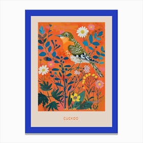 Spring Birds Poster Cuckoo 2 Canvas Print