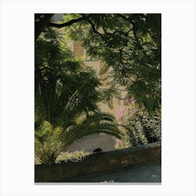 Cat in the shade Canvas Print