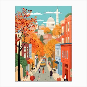 Ankara In Autumn Fall Travel Art 3 Canvas Print