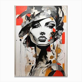 Woman With Hat Canvas Print