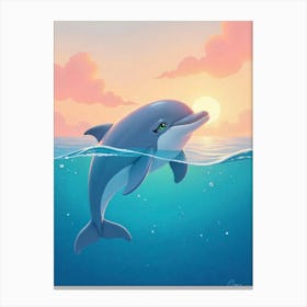 Dolphin Painting Canvas Print