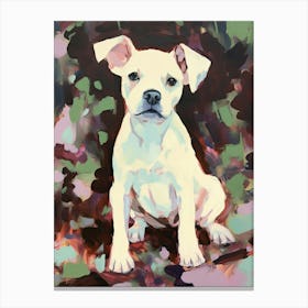A Boston Terrier Dog Painting, Impressionist 1 Canvas Print