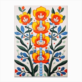 Flower Motif Painting Freesia Canvas Print