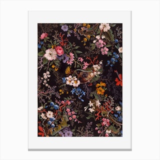 Decorative Floral Pattern Canvas Print