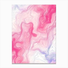 Abstract Pink And Blue Watercolor Canvas Print