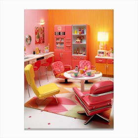 Barbie Retro Home Interior Kitsch 2 Canvas Print
