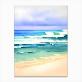 Freshwater Beach 2, Australia Watercolour Canvas Print