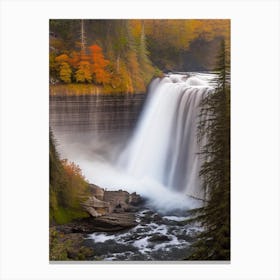 Albion Falls, Canada Realistic Photograph (2) Canvas Print