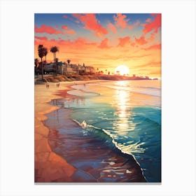 A Vibrant Painting Featuring Cottesloe Beach Australia 1 Canvas Print