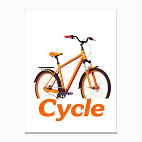 Cycle Illustration Canvas Print