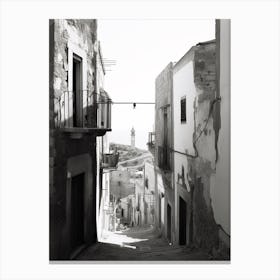 Cefalù, Italy, Black And White Photography 1 Canvas Print