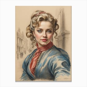 Portrait Of A Woman 6 Canvas Print