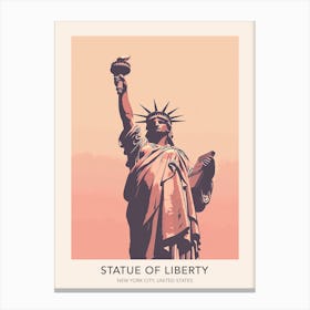 Statue Of Liberty New York City United States 2 Travel Poster Canvas Print