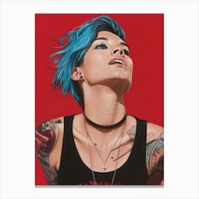 'Blue Hair' Canvas Print