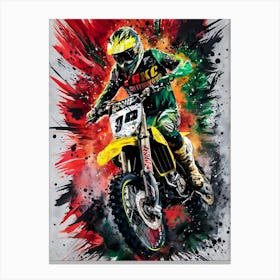 Motocross Rider Canvas Print