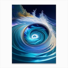 Whirlpool, Water, Waterscape Holographic Canvas Print
