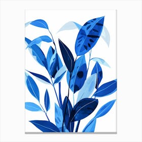 Blue Leaves 25 Canvas Print