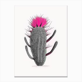 Acanthocalycium Cactus Minimal Line Drawing 2 Canvas Print