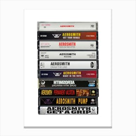 Aerosmith - Albums - Cassette Print 1 Canvas Print