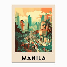 Manila 3 Vintage Travel Poster Canvas Print