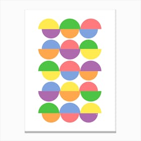 Abstract Half Moons Canvas Print