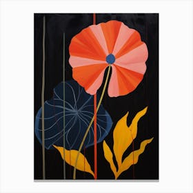 Poppy 1 Hilma Af Klint Inspired Flower Illustration Canvas Print