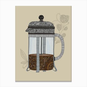 French Press Coffee Canvas Print