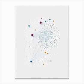 Graupel, Snowflakes, Minimal Line Drawing 1 Canvas Print