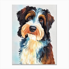 Portuguese Water Dog 4 Watercolour dog Canvas Print