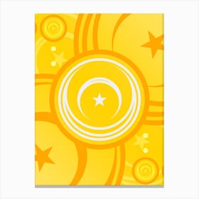 Geometric Abstract Glyph in Happy Yellow and Orange n.0037 Canvas Print