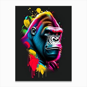 Angry Gorilla Gorillas Tattoo 2 Canvas Print