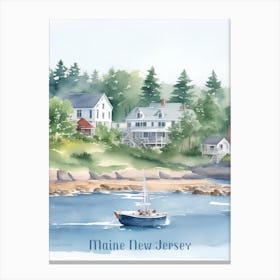 Maine New Jersey Canvas Print