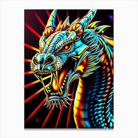 Psychedelic Dragon Head Stampe su tela