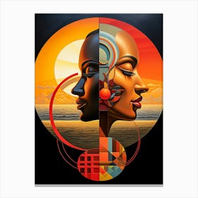Abstract Illustration Of A Woman And The Cosmos 3 Canvas Print