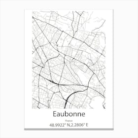 Eaubonne,France Minimalist Map Canvas Print