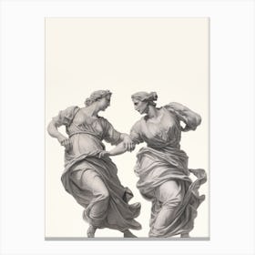 Women Statue Sketch Canvas Print