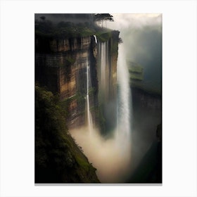 Tequendama Falls, Colombia Realistic Photograph (1) Canvas Print
