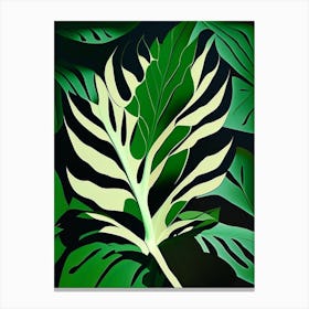 Valerian Leaf Vibrant Inspired 4 Canvas Print