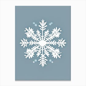 Individual, Snowflakes, Retro Minimal 4 Canvas Print