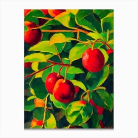 Surinam Cherry 2 Fruit Vibrant Matisse Inspired Painting Fruit Canvas Print