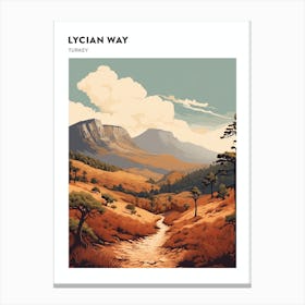 Lycian Way Turkey 4 Hiking Trail Landscape Poster Canvas Print
