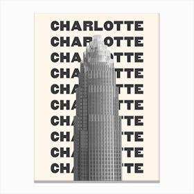 Charlotte Black & White Canvas Print