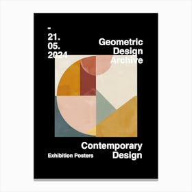 Geometric Design Archive Poster 24 Canvas Print