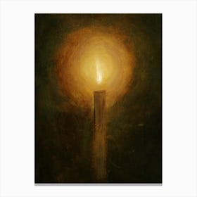 Candle Light - hand painted old masters style figurative classical dark light painting living room bedroom 1 Canvas Print