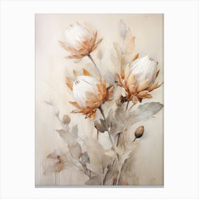 Boho Dried Flowers Protea 2 Canvas Print