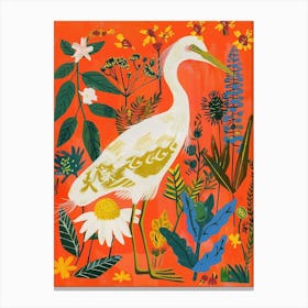 Spring Birds Egret 2 Canvas Print