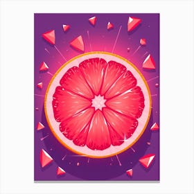 Grapefruit With Diamonds Canvas Print